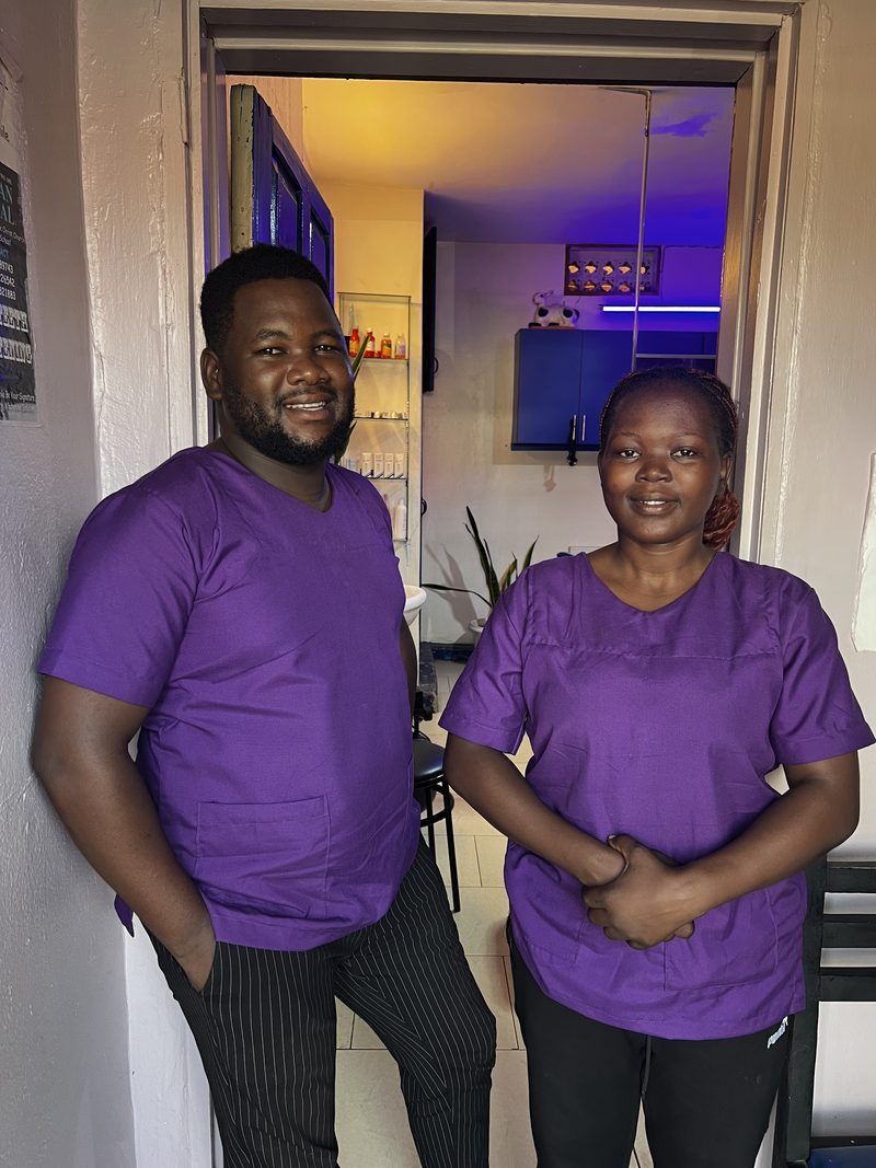Dr. Charlie and Suzan, the Piwan Dental clinical team in Gulu, Northern Uganda